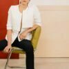 veste coton blanc Faustine ATODE