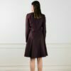 Robe patineuse en laine flanelle bordeaux Alexandra ATODE