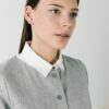Gilet gris en laine flanelle Laurence ATODE