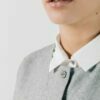 Gilet gris en laine flanelle Laurence ATODE