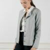 Gilet gris en laine flanelle Laurence ATODE