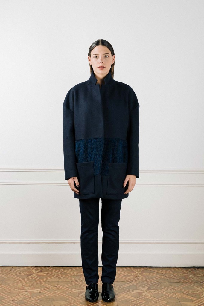 manteau oversize marine