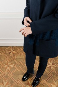 Manteau en laine bleue oversize Mia ATODE