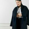 Manteau en laine bleue oversize Mia ATODE