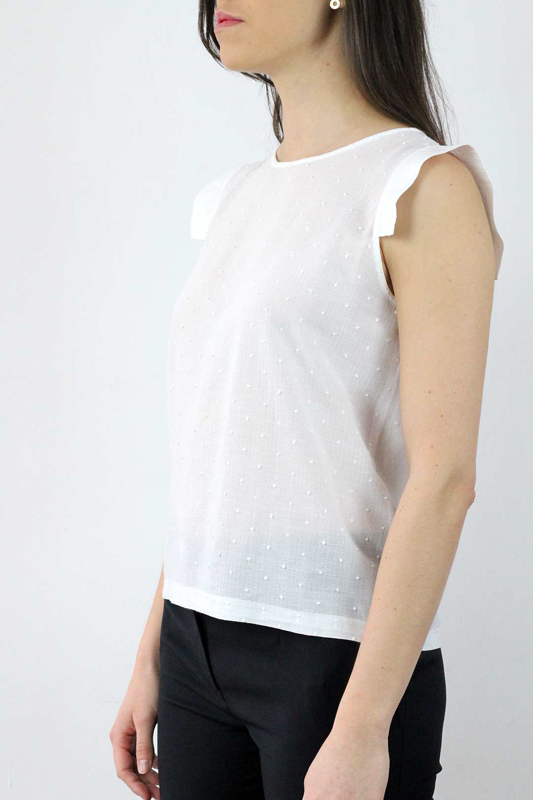 Blouse plumetis blanche 1 Blouse plumetis blanche
