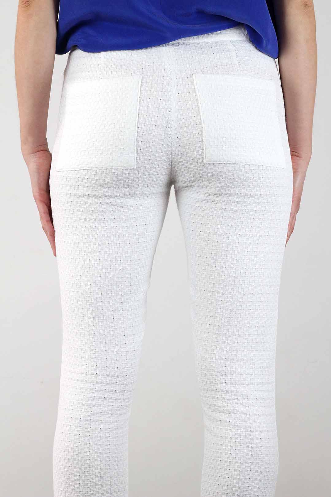 Pantalon blanc 7:8 femme 1 Pantalon blanc 7/8 femme