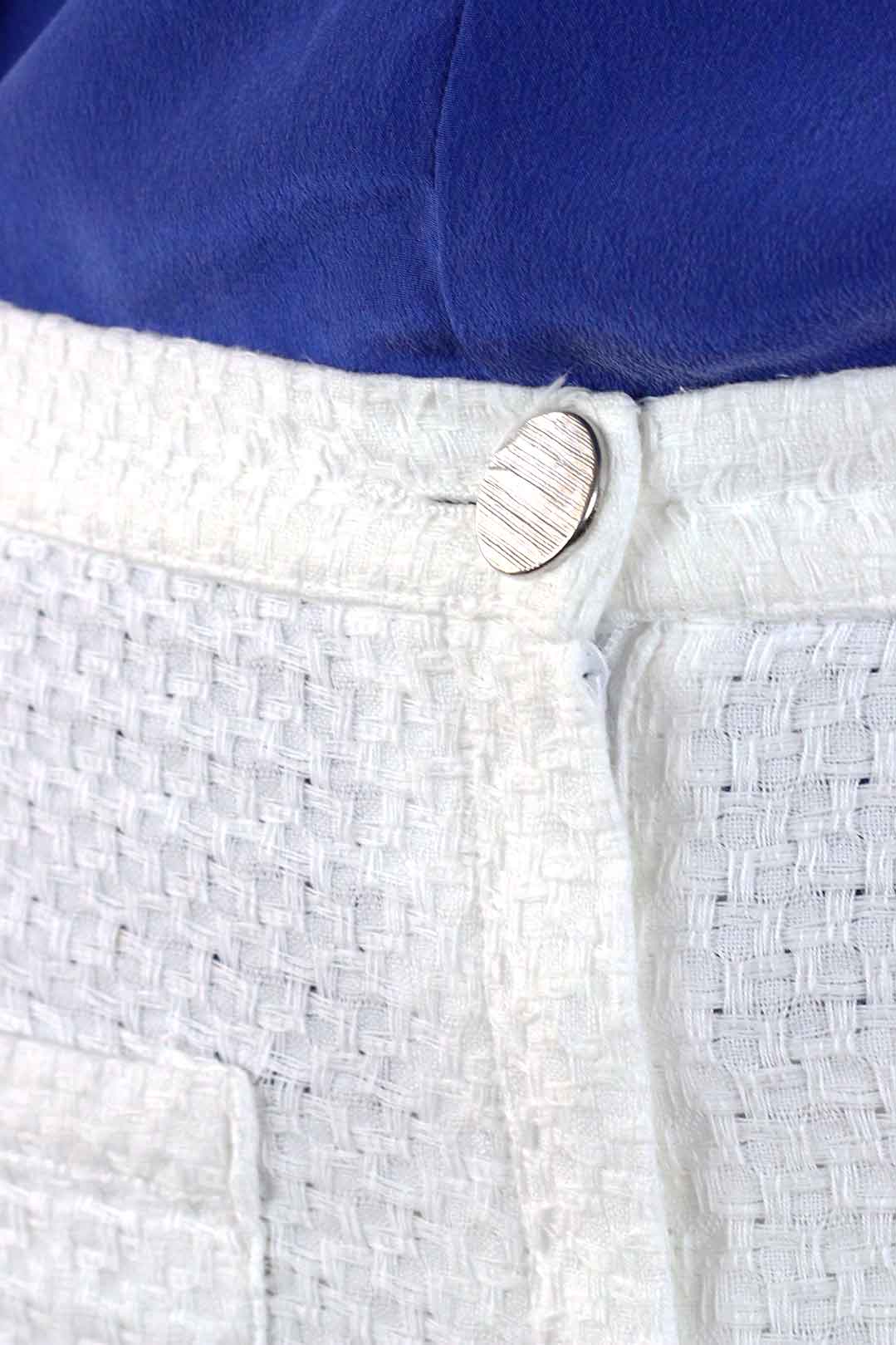 Pantalon blanc 7/8 femme
