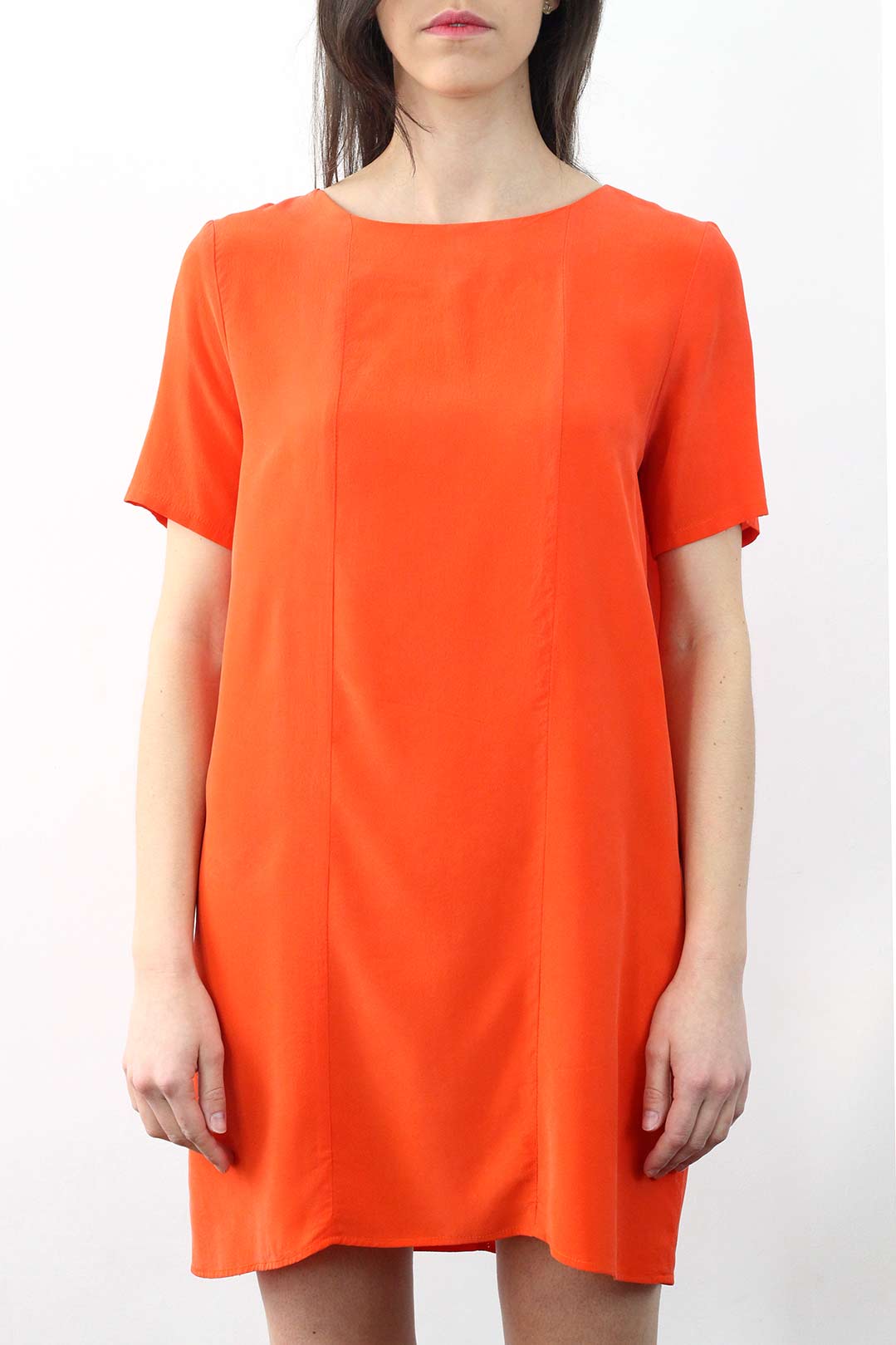 robe en soie orange