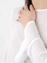 Top Plumetis blanc ATODE