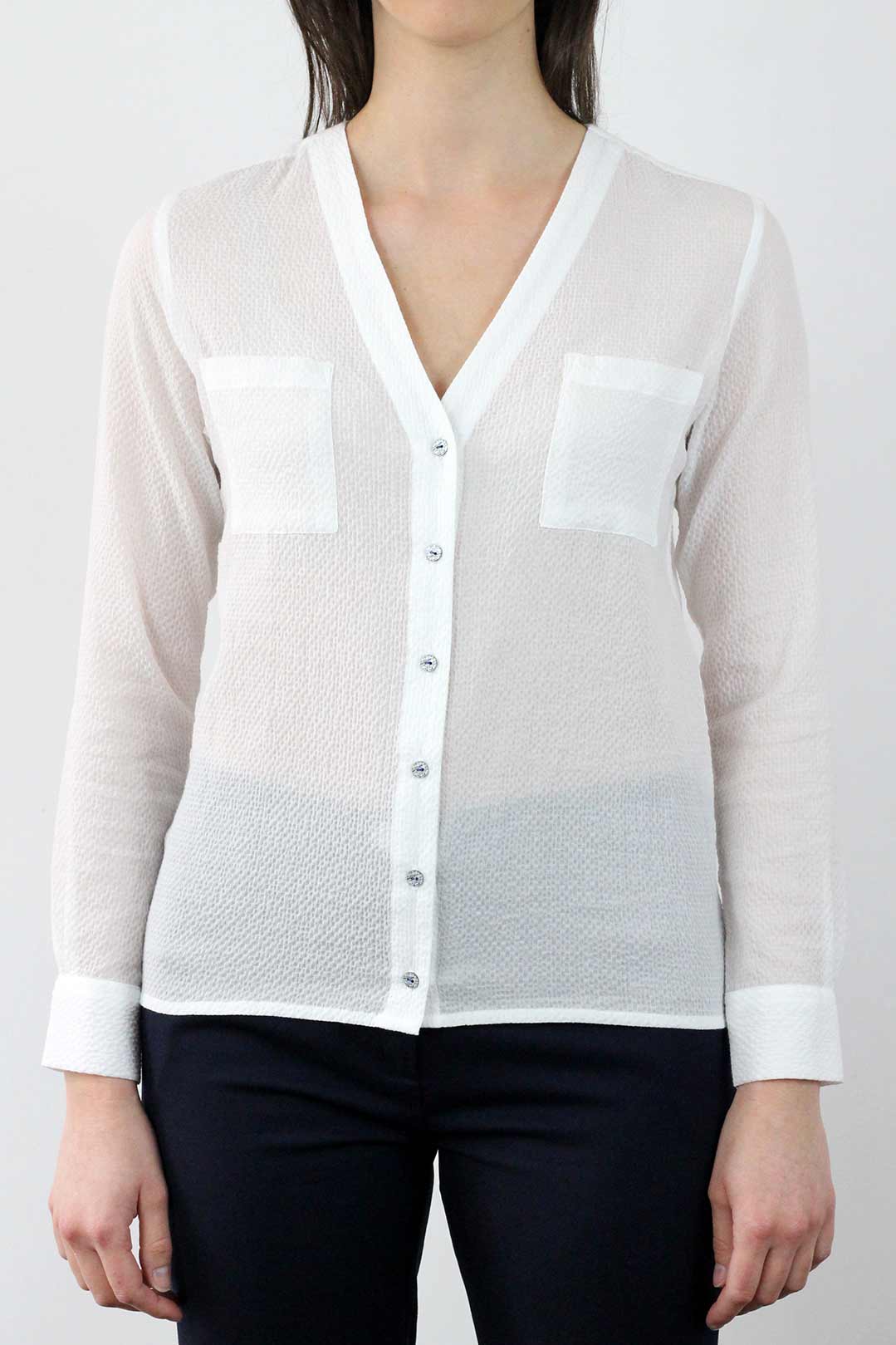 Chemisier Blanc femme Chic en coton Made in France  ATODE