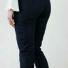 pantalon flanelle femme bleu marine Sophie ATODE
