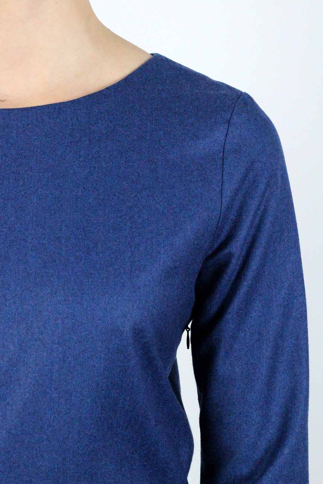 robe bleue manches longues