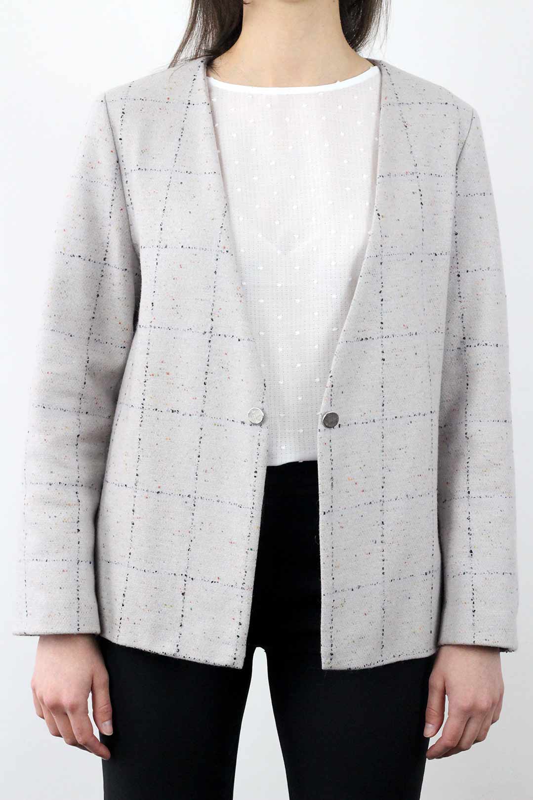 veste grise laine femme