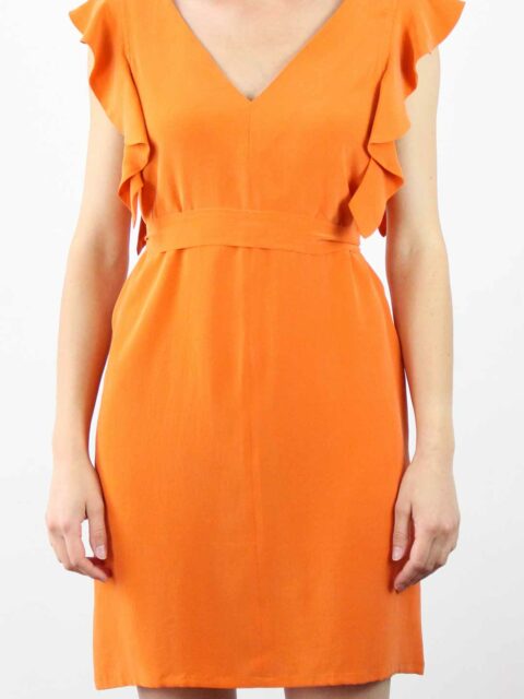 robe soie orange Audrey ATODE