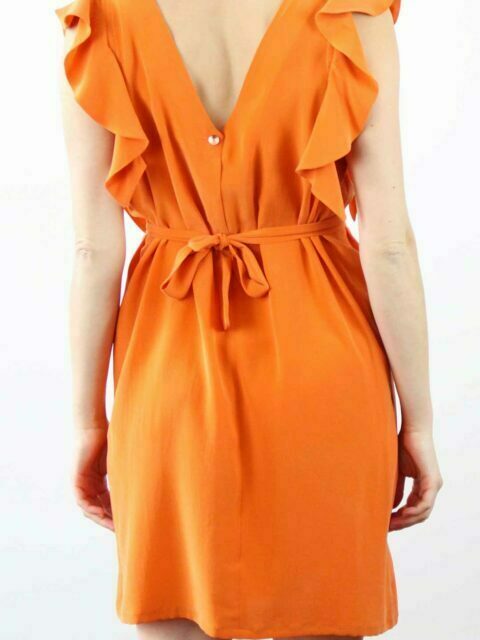 robe soie orange Audrey ATODE