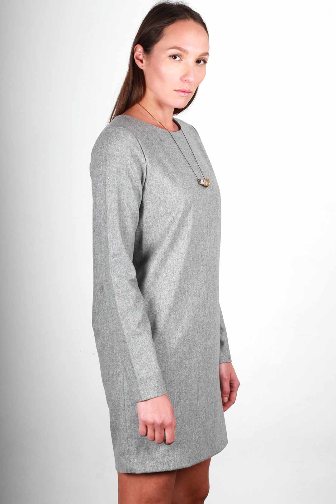 robe grise en laine