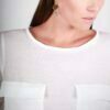 Top en coton blanc gaufré Marine ATODE