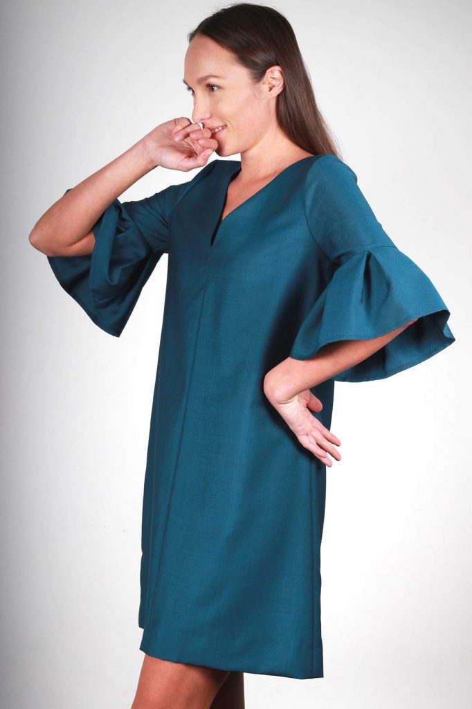 robe bleu canard