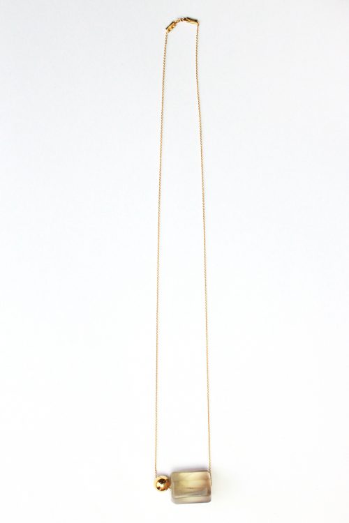 Sautoir Goldette 3 Rangs Plaqué Or - Pierres Mauves - Longueur 46-50 Cm (Occasion)