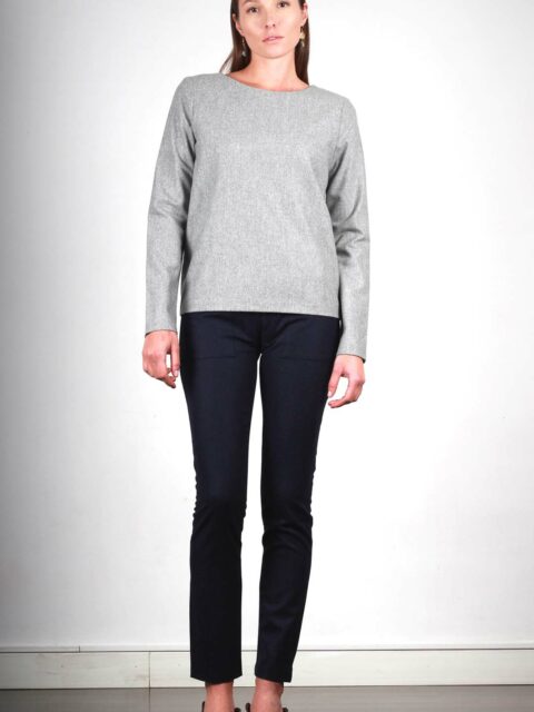 Pull en laine gris femme Cara ATODE