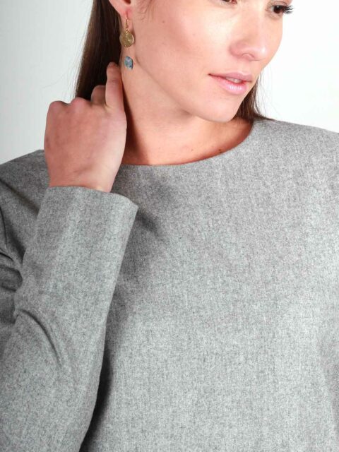 Pull en laine gris femme Cara ATODE