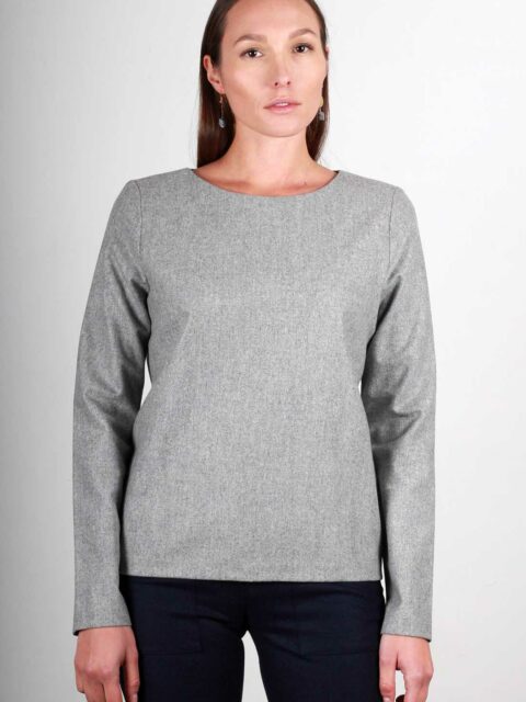 Pull en laine gris femme Cara ATODE