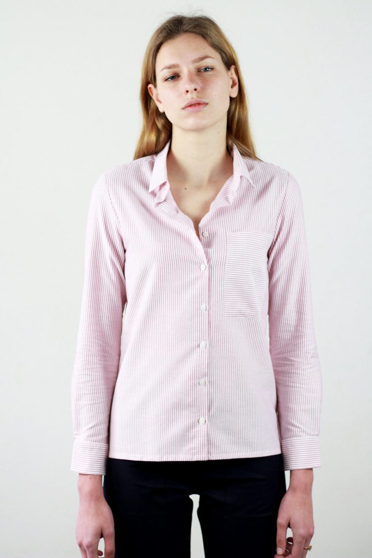 Chemise rayée femme rouge et blanc Marie Hélène ATODE