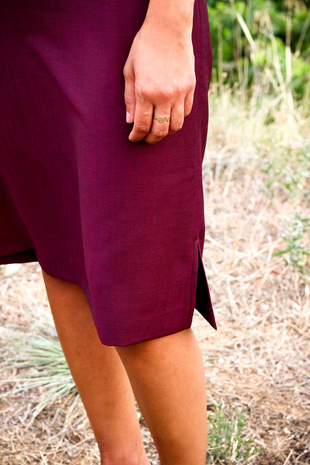 robe longue bordeaux