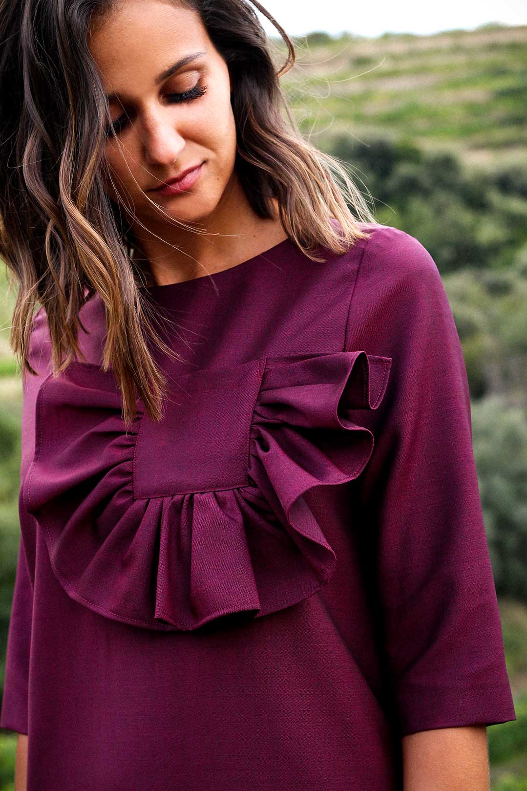 robe longue bordeaux