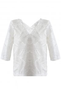 top-blanc-en-coton effet plume Elodie ATODE