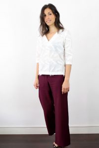 Top en coton blanc effet plume Elodie ATODE