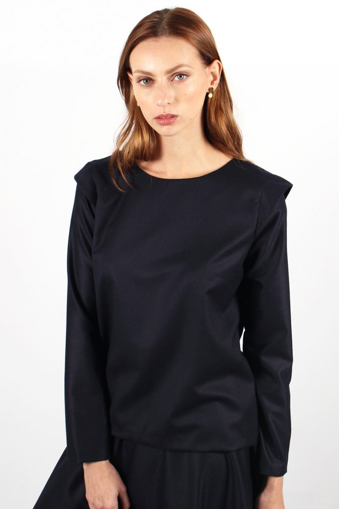 Top bleu marine chic Justine ATODE