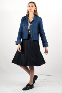 veste courte bleu jean virginie ATODE