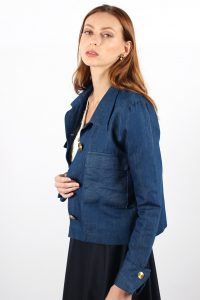 veste courte bleu jean virginie ATODE