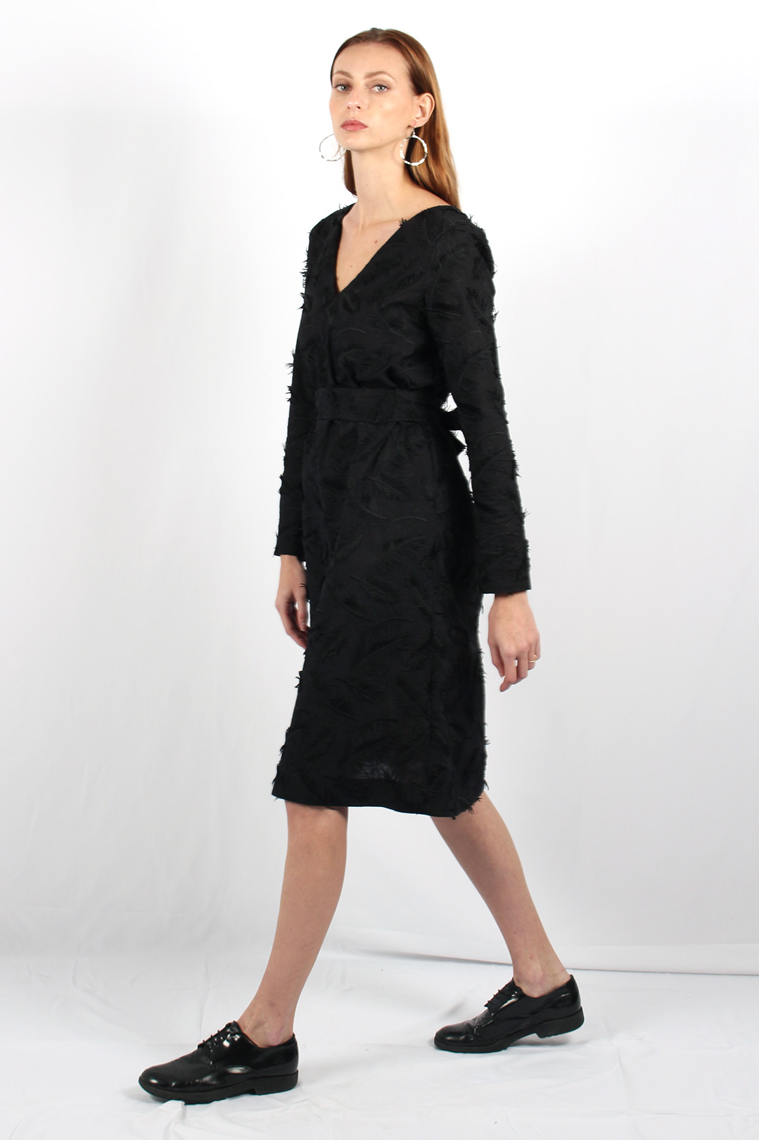 robe droite noire en coton