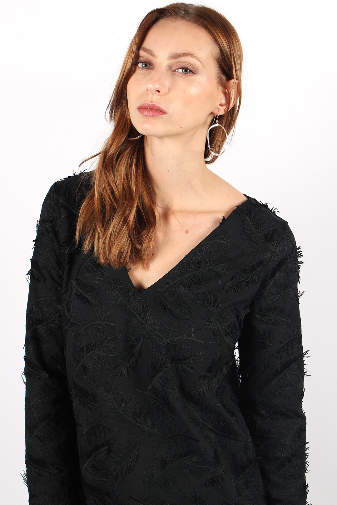 robe droite noire en coton6