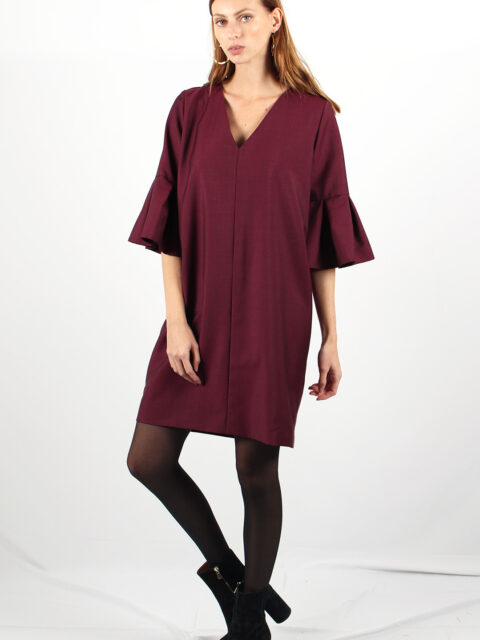 robe trapèze bordeaux Michèle ATODE