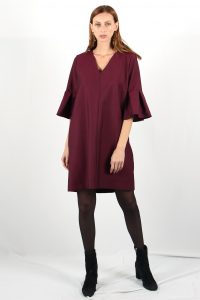 robe trapèze bordeaux Michèle ATODE