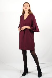 robe trapèze bordeaux Michèle ATODE