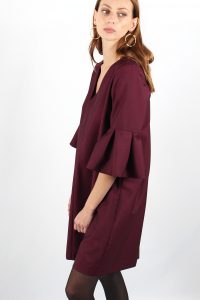 robe trapèze bordeaux Michèle ATODE