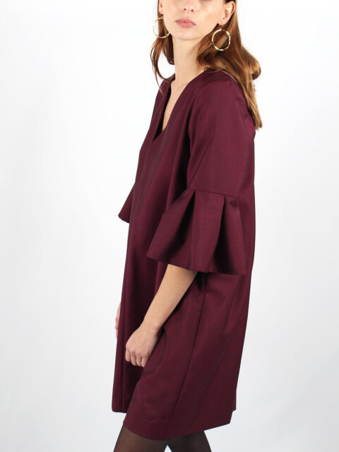 robe trapèze bordeaux Michèle ATODE