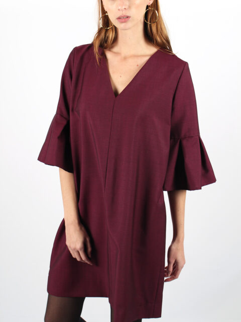 robe trapèze bordeaux Michèle ATODE