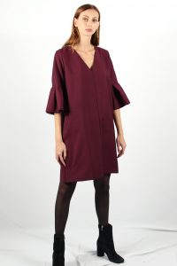 robe trapèze bordeaux Michèle ATODE