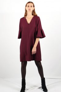 robe trapèze bordeaux Michèle ATODE