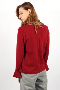top en laine rouge Emmanuelle ATODE