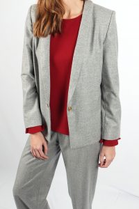 veste tailleur grise Marie anne ATODE