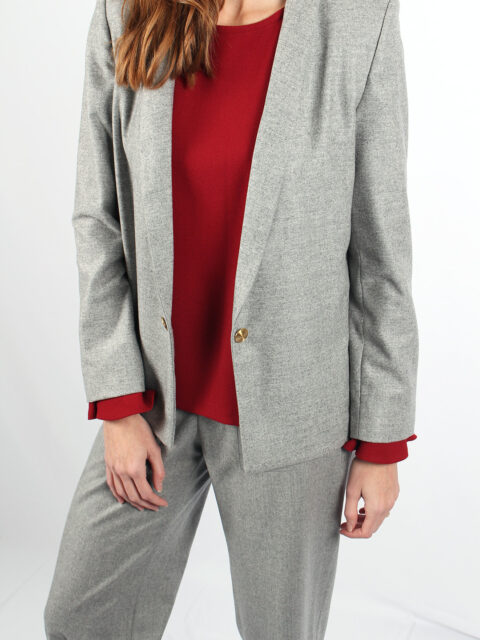 veste tailleur grise Marie anne ATODE