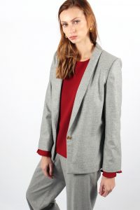 veste tailleur grise Marie anne ATODE