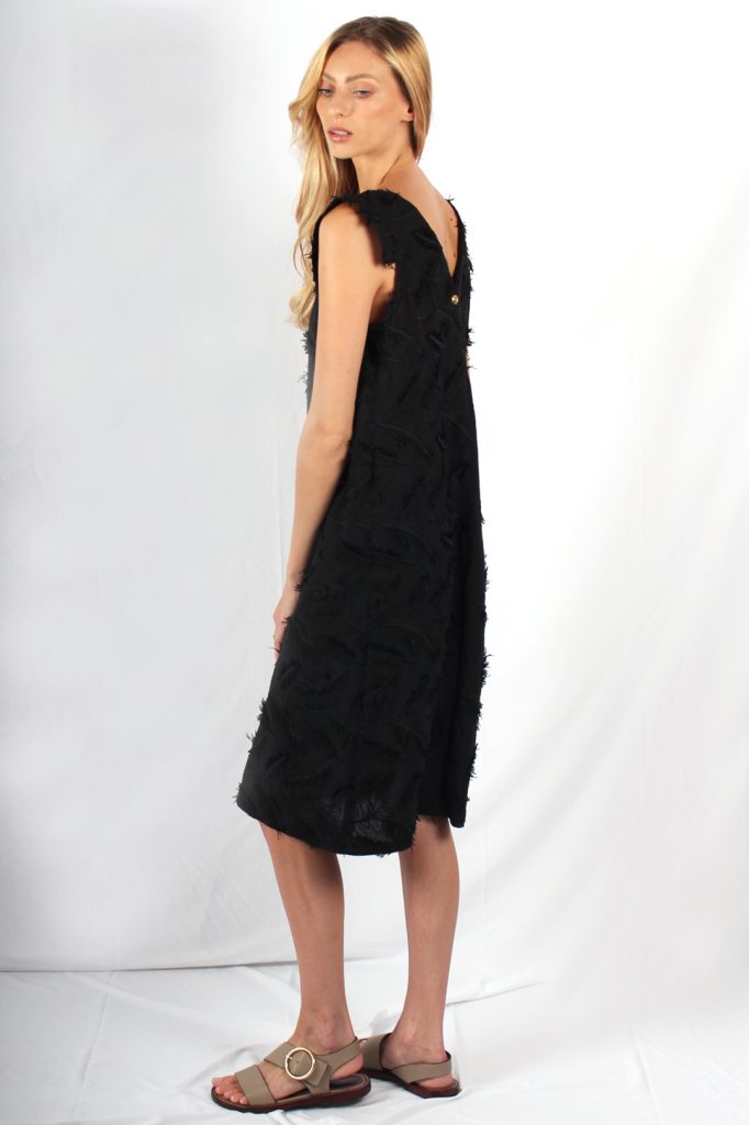 robe longue droite noire