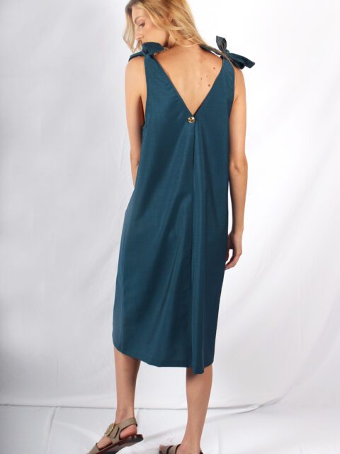 robe longue bleu canard Ingrid ATODE